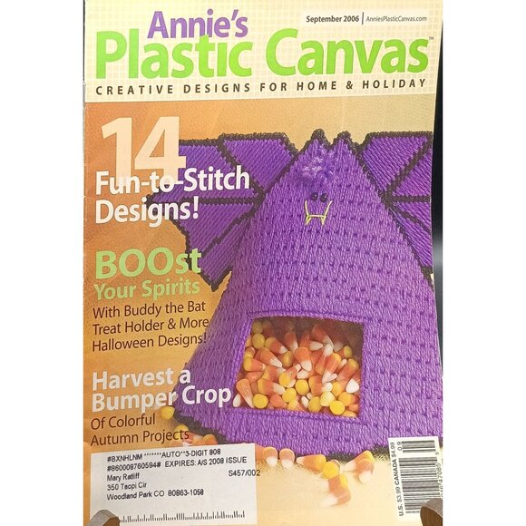 Annies Plastic Canvas Magazine September 2006 14 Fun-To-Stitch Designs - Picture 1 of 2